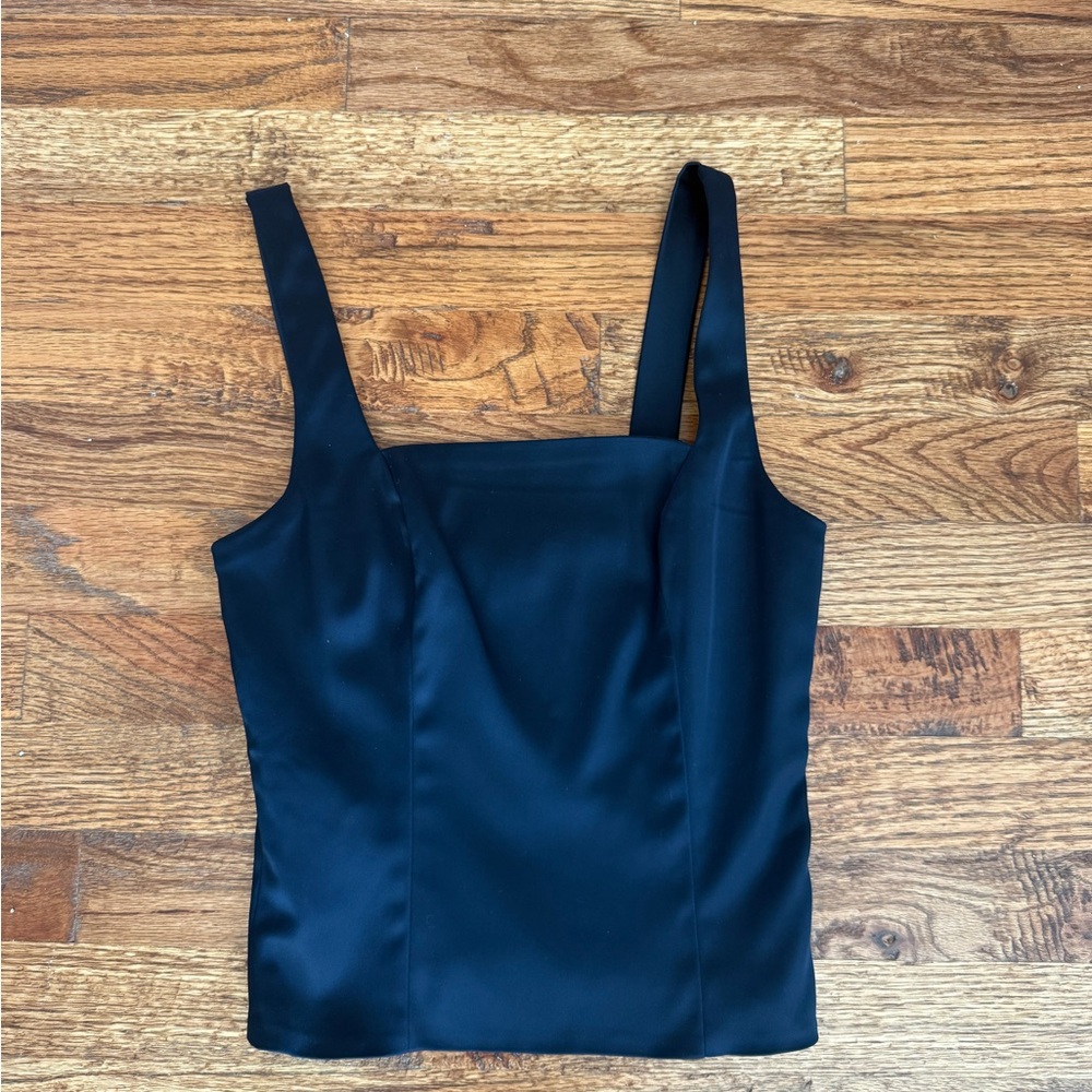 Abercrombie & Fitch Navy Satin Women's Top